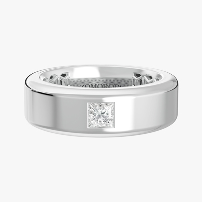 Camilens Princess-Cut 0.30-Carat Men's Diamond Wedding Ring